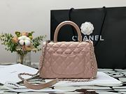 Chanel Small Coco Handle Light Pink Caviar & Iridescent Metal Size 23 cm - 4