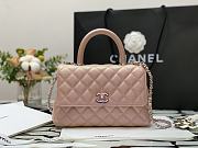 Chanel Small Coco Handle Light Pink Caviar & Iridescent Metal Size 23 cm - 3