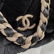 Chanel Flap Bag Shearling Lambskin & Gold-Tone Metal Black AS2240 Size 21.5 cm - 3