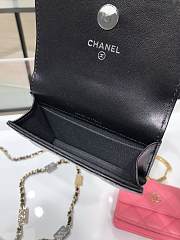 Chanel Card Holder With Jewel Hook Full Black AP2397 Size 11 cm - 5