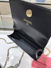 Chanel Card Holder With Jewel Hook Black & Gold-tone Metal AP2397 Size 11 cm - 3
