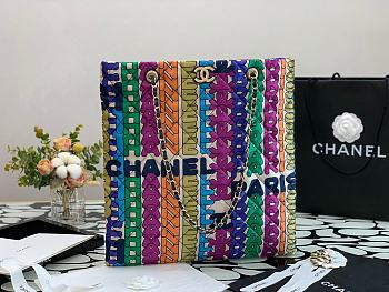 Chanel Colorful Tote Shopping Bag Size 41 x 38 x 3 cm