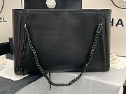 Chanel Soft Calfskin Shopping Bag Top Handle Black AS8473 Size 42 cm - 2