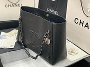 Chanel Soft Calfskin Shopping Bag Top Handle Black AS8473 Size 42 cm - 3