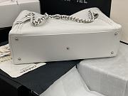 Chanel Soft Calfskin Shopping Bag Top Handle White AS8473 Size 42 cm - 2
