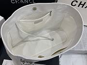 Chanel Soft Calfskin Shopping Bag Top Handle White AS8473 Size 42 cm - 5