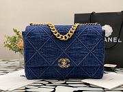 Chanel 19 Maxi Handbag Denim Fabric Size 36 cm - 1