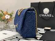 Chanel 19 Maxi Handbag Denim Fabric Size 36 cm - 2