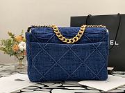 Chanel 19 Maxi Handbag Denim Fabric Size 36 cm - 3