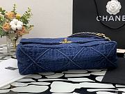 Chanel 19 Maxi Handbag Denim Fabric Size 36 cm - 5