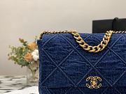 Chanel 19 Maxi Handbag Denim Fabric Size 36 cm - 6