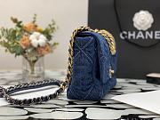 Chanel 19 Large Handbag Denim Fabric Size 30 cm - 3