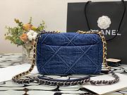 Chanel 19 Large Handbag Denim Fabric Size 30 cm - 4