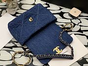 Chanel 19 Large Handbag Denim Fabric Size 30 cm - 5