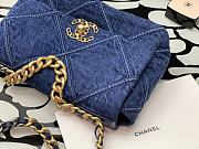 Chanel 19 Large Handbag Denim Fabric Size 30 cm - 6