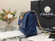 Chanel 19 Handbag Denim Fabric Size 26 cm - 3