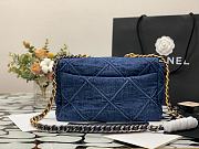 Chanel 19 Handbag Denim Fabric Size 26 cm - 4