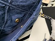 Chanel 19 Handbag Denim Fabric Size 26 cm - 6