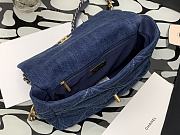 Chanel 19 Handbag Denim Fabric Size 26 cm - 5