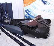 Dior And Peter Doig Saddle Bag Black Grain Calfskin Size 26 x 19 x 4.5 cm - 2