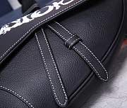 Dior And Peter Doig Saddle Bag Black Grain Calfskin Size 26 x 19 x 4.5 cm - 3