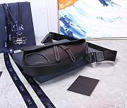 Dior And Peter Doig Saddle Bag Black Grain Calfskin Size 26 x 19 x 4.5 cm - 5