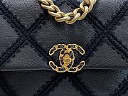 Chanel 19 Crochet Bag Black AS1160 Size 26 x 16 x 9 cm - 6