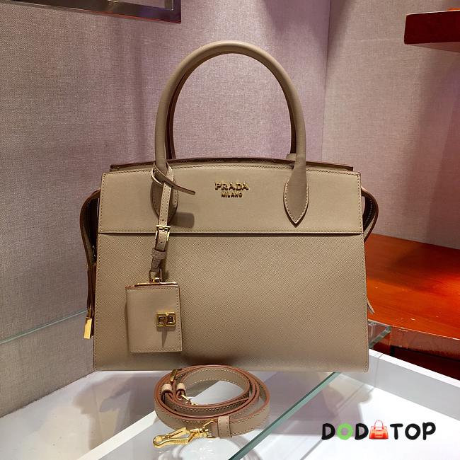 Prada Saffiano Leather Esplanade Bag Apricot 1BA046 Size 30 x 22 x 14 cm - 1