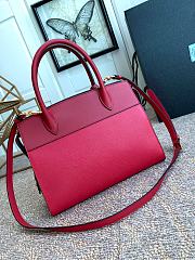 Prada Saffiano Leather Esplanade Bag Red 1BA046 Size 30 x 22 x 14 cm - 5