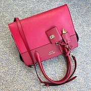 Prada Saffiano Leather Esplanade Bag Red 1BA046 Size 30 x 22 x 14 cm - 2