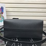 Prada Saffiano Leather Esplanade Bag Black 1BA046 Size 30 x 22 x 14 cm - 5