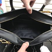 Prada Saffiano Leather Esplanade Bag Black/Gray 1BA046 Size 30 x 22 x 14 cm - 5