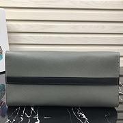 Prada Saffiano Leather Esplanade Bag Black/Gray 1BA046 Size 30 x 22 x 14 cm - 4