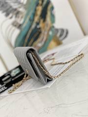 Chanel Wallet On Chain Gray AP2298 Size 19.2 × 12.3 x 3.5 cm - 3