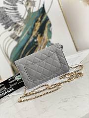 Chanel Wallet On Chain Gray AP2298 Size 19.2 × 12.3 x 3.5 cm - 5