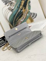 Chanel Wallet On Chain Gray AP2298 Size 19.2 × 12.3 x 3.5 cm - 6