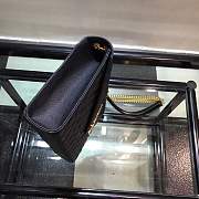 YSL Envelope Large Bag In Black Grain Leather Gold Metal Size 31 x 22 x 7,5 CM - 3