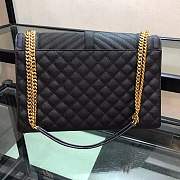 YSL Envelope Large Bag In Black Grain Leather Gold Metal Size 31 x 22 x 7,5 CM - 5