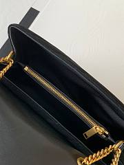 YSL Loulou Medium Bag In Y-Quilted Suede Black 574946  - 2