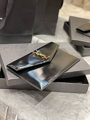 YSL Uptown Pouch In Smooth Leather Black 565739 Size 27×16×2 cm - 2