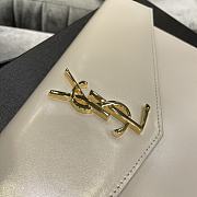 YSL Uptown Pouch In Smooth Leather White 565739 Size 27×16×2 cm - 6