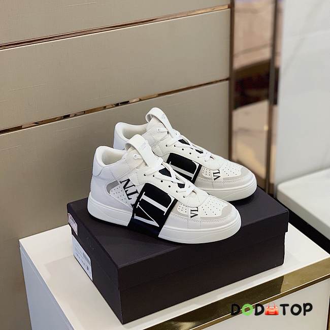 Valentino VL7N High Top Sneakers White/Black - 1