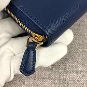 Prada Large Saffiano Leather Wallet Navy Blue 1ML506 Size 20 x 10 cm - 5