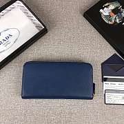 Prada Large Saffiano Leather Wallet Navy Blue 1ML506 Size 20 x 10 cm - 3
