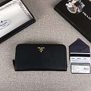 Prada Large Saffiano Leather Wallet Black 1ML506 Size 20 x 10 cm - 1