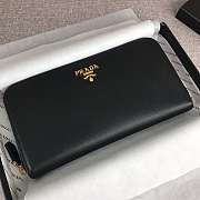 Prada Large Saffiano Leather Wallet Black 1ML506 Size 20 x 10 cm - 5