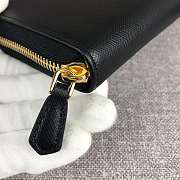 Prada Large Saffiano Leather Wallet Black 1ML506 Size 20 x 10 cm - 4
