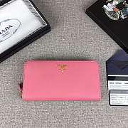 Prada Large Saffiano Leather Wallet Petal Pink 1ML506 Size 20 x 10 cm - 1