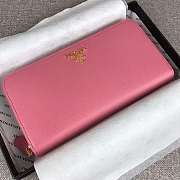 Prada Large Saffiano Leather Wallet Petal Pink 1ML506 Size 20 x 10 cm - 4