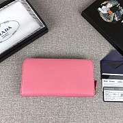 Prada Large Saffiano Leather Wallet Petal Pink 1ML506 Size 20 x 10 cm - 2